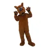 2024 Yetişkin Beden Kahverengi Köpek Maskot Kostümü Cadılar Bayramı Karnavalı Unisex Yetişkinler Kıyafet Fantezi Kostüm Karikatür Tema Fantezi Elbise