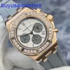 AP Pilot Wrist Watch Epic Royal Oak Series 26231or Womens 18K Rose Gold Original Diamond Panda Twarz 37 mm Automatyczny zegarek mechaniczny