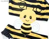 One-pièces Kavkas 2023 Summer Baby Swimsuit One 1-8t Cartoon Animal Migne Bee Design Elastic Girl Sweet Bebes Beach Suite Q240418