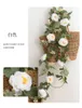 Decoratieve bloemen 2m codering rozenbladeren nepbloemwand hangende kronkelende planten wijnstokken simulatie camellia voor huis bruiloftdecoratie