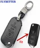 FLYBETTER Genuine Leather 3Button Folding Key Fob Protector Case Cover For Vw JettaMK6TiguanGolf 4 5 6PoloBoraPassat L4251076296