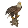 Gartendekorationen Weißkopfseeadler auf Stumpf mit Flügeln Statue für tierische Skulpturen Ornamente Figur Rasen Terrasse Dekor Hauswarming Geschenke