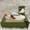 Designer schoenen aas sneakers tekenfilms Casual schoenbij echt lederen borduurselstrepen klassieke sneaker voor mannen vrouwen