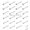 Bounons de nez Stumes 60pcs en acier inoxydable Piercing Pin de corps bijoux 1,5 mm 2 mm Drop Livraison Dhklo