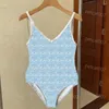 Femmes Backs Imprimé Swimsuit Summer Halter Swimsuit Bikini Elemy One Piece Mailwear Bathing Forft for Beach Party Swimwear