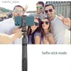 Selfie monopods fangtuosi trådlös selfie stick stativ stativ vikbar monopod med LED -ljus för GoPro Action -kameror smartphones som skjuter live Y240418