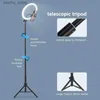 Continuous Lighting 33CM 26CM video light RGB selfie LED adjustable ring light with bracket tripod used for TIKTOK makeup ring light Y240418