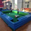 12mlx6mw (40x20ft) com 16 bolas de bilhar engraçado Billiard Sport Game Game de sinuca de futebol inflável, mesa de bilhar de futebol para parque de diversões com soprador