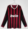 2006 2007 AC Retro Soccer Maglie Kit 02 03 04 05 06 07 09 10 11 12 13 14 Ac Kaka Long Milan Ibrahimovic Shirce da calcio maglia calcis