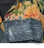 Frauenhose 2pcs Vintage Design Patchwork Matching Set Frauen Denim Spleiß ärmellose Outfit Cross-Pants High Street Printing Kit