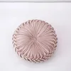 Pillow Nordic Round Solid Color Office Everything Back Handmade Pleated Floor Throw