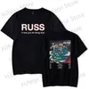 Camisetas para hombres Russ It Fui All Bown Tour Tour Merch de verano Merch para mujeres/hombres Unisex informales O-cuello OCCH MANGO CONTAJA TOPA