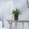 装飾的な花人工ユーカリ偽の盆栽鉢植え植物屋外ダイニングテーブルの装飾