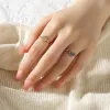 Authentic fit women rings heart love ring Zircon Couple Sun Moon Ring Water Drop Ring Charm Fashion