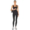 LL Frauen BodySuits für Yoga Sport-Jumpsuiten einteilige Sport-Schnell-Trocknungs-Training BH Sets ärmellose Spiele Fitness Casual Black Summer YW974L