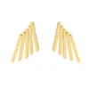 Orecchini per borchie rettangolari in oro in acciaio inossidabile 2024 Trendy per femmina Girl New Party Gift Fashion Jewelry Brincos