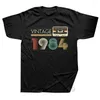 Herren T-Shirts 1984 40. 40 Jahre alte limitierte Ausgabe Vintage Baumwollhemd Männer Frauen Geburtstag Jubiläum T-Shirts Geschenk Kurzarm Tee T-Shirt