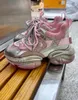 Casual schoenen vrouwen hoge hakken mode roze dikke sneakers crystal platforms luxe designer merkkwaliteit lente herfst