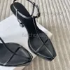 The Row Ladies Sandals Luxury Designer High Heels Summer Shoes Enkle Strap Open Teen High Heel Factory Footwear