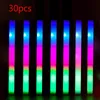 30pcs LED Luminous Sticks Party Rave Foam Glow Stick Fluorescencyjne ciemne światło na bar w barze Ślubny Festiwal Festiwal Hasy 240417