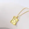 Chains 925 Sterling Silver Rectangle Pendant Zircon Minimalist Necklace For Women Jewelry Wholesale Free Laser Logo