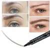 Förbättrare Vattentät 4 -punkts ögonbrynspennor för kvinnor Makeup Liquid Eyebrow Pen Makeup Långvarig kosmetisk mikroblade Brow Pencil