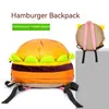 Cartoon Hamburger Backpack Grote capaciteit Meerlagige tas Outdoor School Waterdicht Ouder Kind Funny Xmas Gift 240407