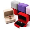 Boîtes de bijoux Veet Ring Box Couple Double Rangement Boucles d'oreilles Organisateur Holder Gift Display Pack pour l'engagement Drop Drop Dhgarden DHMWK