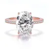 Mode 925 Sterling zilveren ovale gele diamantring CZ Pink Moissanite -ringen voor vrouwen geboorde witte topaz bizuderia edelstenen engagement S925 groothandel sieraden