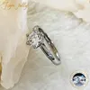 Cluster ringen JoyceJelly dames 1ct d kleur moissanite ring gra gecertificeerd sterling zilver 925 sieraden femlae trouwringen passeren diamant