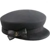 Berets Fashion Sailor Ship Boat Captain Military Hats Papa Cap Papa Black Baseball Caps plat pour femmes