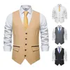 Herenvesten 2024 pak vest prom trouwjurk kleren slanke vest mode mode witte een enkele borsten top