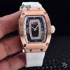 Milles assiste Richarmills Womens assiste Richads Mile Luxury Mechanics Richa Wristwatch Mulheres Lady Girl Girl Automática Tourbill mecânica de ouro rosa