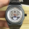 Zegarek na rękę luksusowe męskie automatyczne zegarek mechaniczny Moonphase Black Blue Rose Gold Sport zegarki