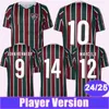 24 25 Fluminense Player Mens Soccer Jerseys Akeno Ganso Andre G. Cano Guga Marcelo John Kennedy Home Football Shirts Courte