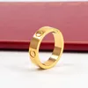 Fashion Classic Love Ring Silver Rose Gold Anneau en acier inoxydable Femmes Men Sweetver Designer Ring Couple de bijoux en option 5 mm