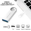 Cartes Lenovo 2TB USB Flash Drives Mini Metal Real Capacité Mémoire Stick 1 To Drive Creative Business Gift Silver Storage U Disque