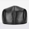 F4O1 BERETS HÄR MENS Outdoor Leather Hat Winter Berets Man Warm Ear Protection Cap 100% äkta läder Dad Hat Wholesale Leisure D24418