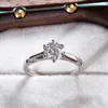 Cluster ringen JoyceJelly dames 1ct d kleur moissanite ring gra gecertificeerd sterling zilver 925 sieraden femlae trouwringen passeren diamant