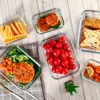 Bowls 10pcs Storage Containers Leak Proof Glass Meal Prep Reusable And Stackable With Lids Airtig