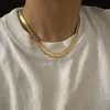 Kedjor 10mm Snake Chain for Women Men Gold Color Flat HerringBone Choker Halsband Hip Hop Fashion Jewelry Giftchains258x