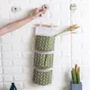 Storage Bags 3 Pockets Cotton Hanging Bag Waterproof Underwear Socks Organizer Save Space Cosmetic Makeup Shelf Sundries