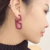 Pendientes de letra de temperamento de moda V Pendientes de diamantes rosas simples y minimalistas de alta gama 2023 Pendientes nuevos