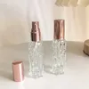 Nouveau 2024 10 ml en verre or rose portable portable de parfum rechargeable bouteille cosmétique contenant un atomiseur de pulvérisation vide