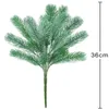 Decorative Flowers Handcraft Fake Gift Box Branch Decoration Christmas Tree Decor Artificial Plant Bouquet Pine Needle Grass