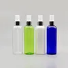 Opslagflessen 30 stks 200 ml lege blauw groene parel doorzichtige plastic fles zilveren spray aluminium pomp parfum cosmetische verpakkingen