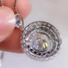 Delicata collana solitaria di Moissanite per donne Collana per matrimoni romantici da sposa