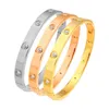 Roestvrijstalen gouden kleur mooie liefhebbers kubieke zirconia armbanden armbanden voor vrouw bruiloft polsband trendy sieraden cadeaus 240410