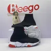 Sockenschuhe Designer Männer lässige Schuhe Damen Speed Trainer Socken Stiefel Geschwindigkeit Schuhläufer Runner Sneaker Strick Frauen 1.0 2.0 Gehen dreischwarze weiße rote Spitze