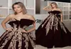 Burgundy Velet A Line Prom Dresses Arabic Gold Lace Applique Ruched Dubai Floor Length Formal Party Evening Gowns4419394